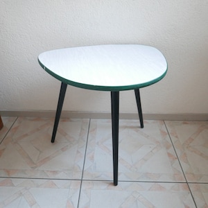 Vintage table - 1970s - gray formica and wood - Netherlands