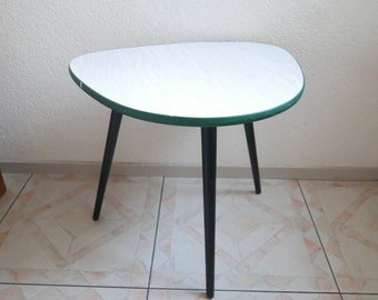 Vintage table - 1970s - gray formica and wood - Netherlands