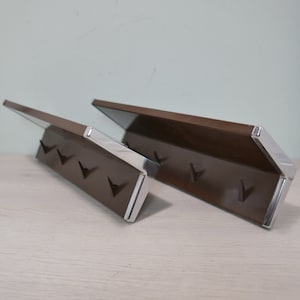 Brabantia towel rack - set of 2 identical - Netherlands - 1970s - brown metal