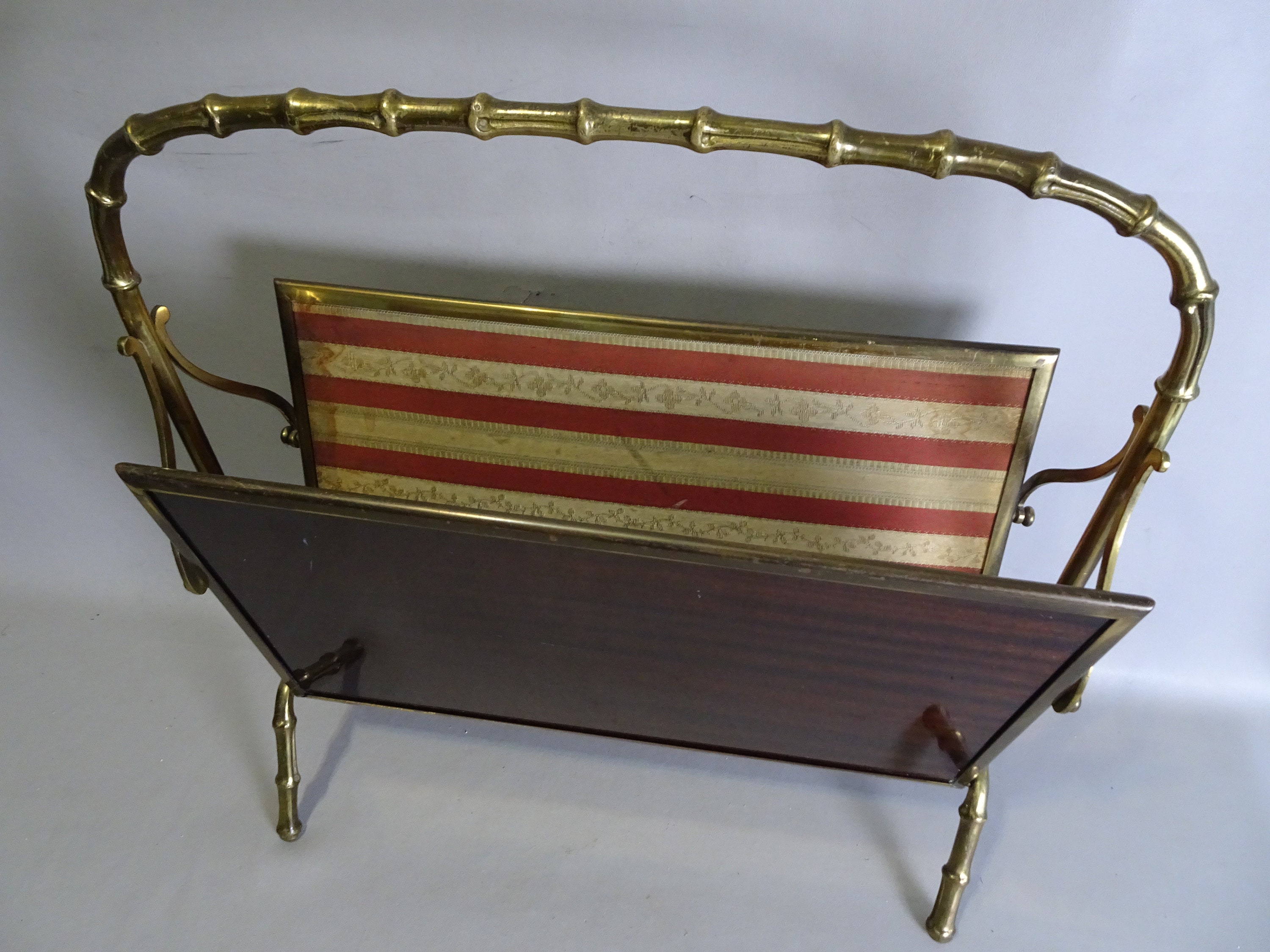 Vintage Magazine rackbrass wood1950s Etsy