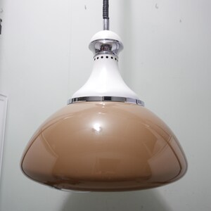 STILUX vintage pendant lamp - brown space age design lamp - Italy - 1970