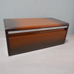 Brabantia bread box - Netherlands - vintage - 1970s - brown metal