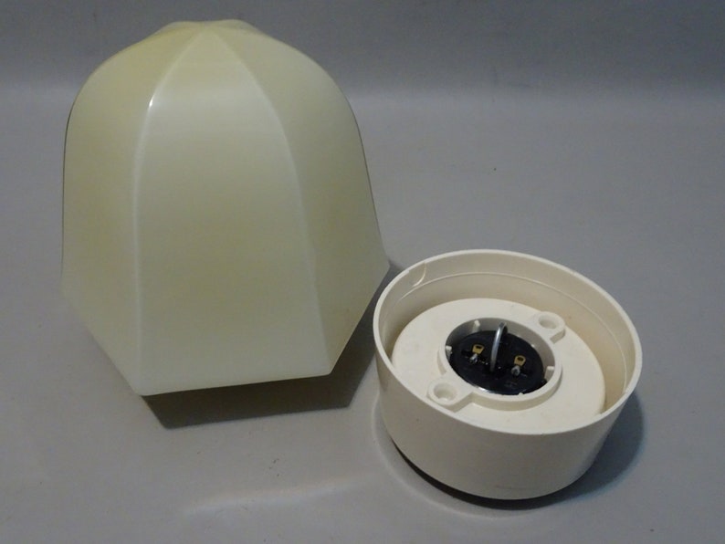 Art Deco Yellow black glass ceiling light-1930s
