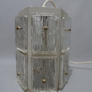 Vintage-Hängelampe – Glas und Metall – 1960er Jahre – Industriedesign