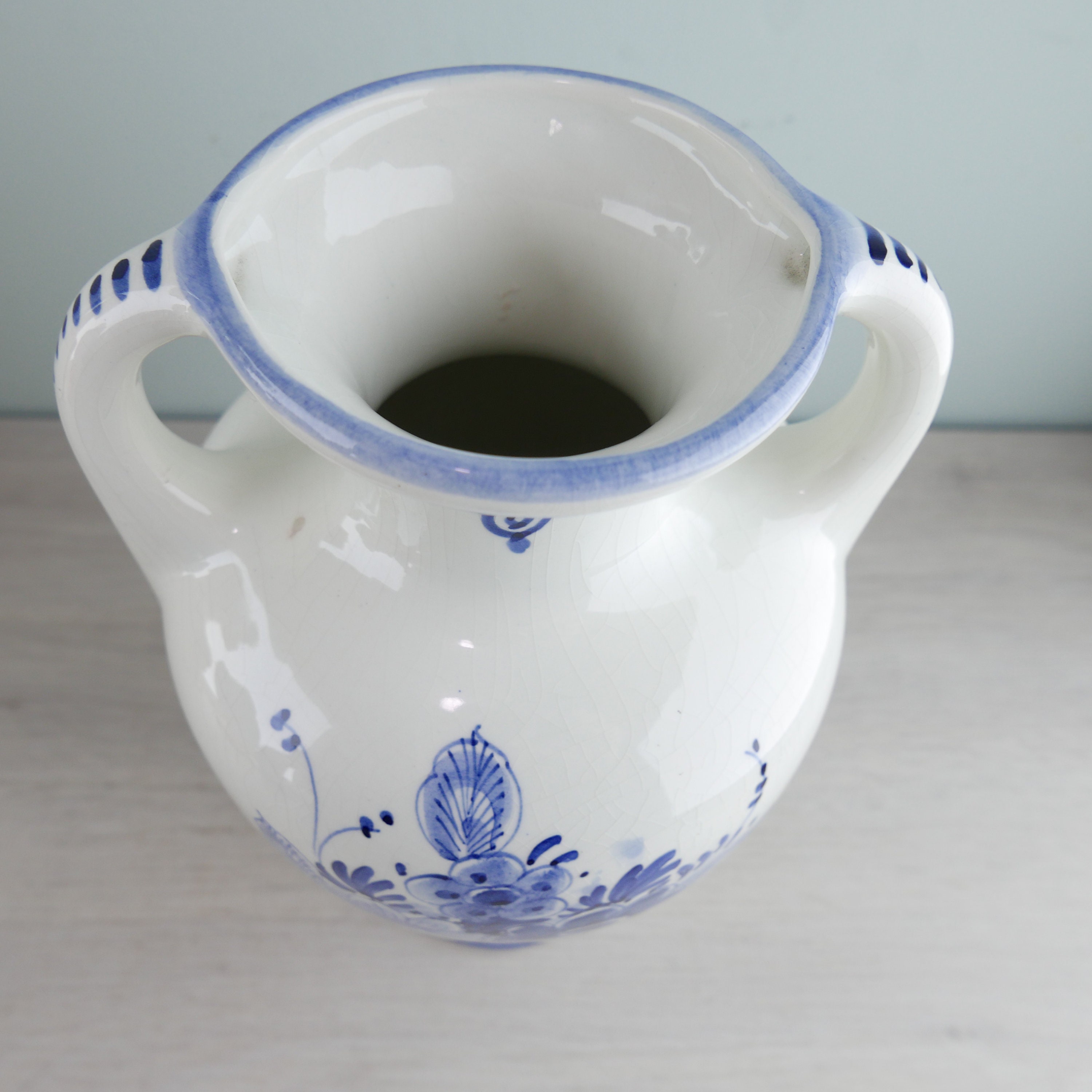 デルフトの青い陶器の花瓶 - オランダ、1970 年代 - Etsy 日本