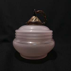 Suspension vintage en verre rose - 1960