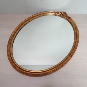 Vintage gilded wooden mirror - 1970s - Belgium