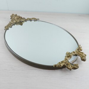 Mirror with bronze ornaments - antique from the early 1900s