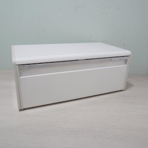 Brabantia bread box - Netherlands - vintage - 1980s - white metal