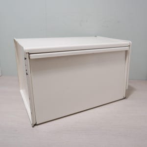 Brabantia XL bread bin - Netherlands - vintage - 1970s - white metal