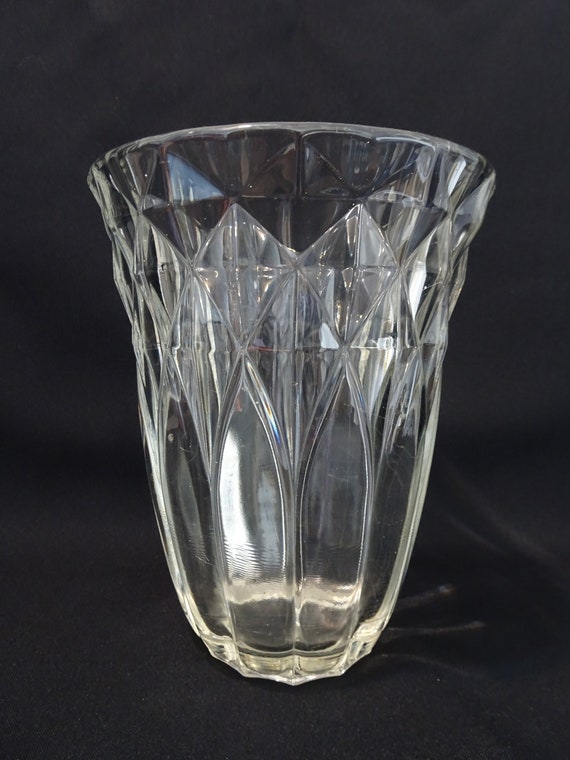 Lambert Pressed Glass Vase-luxval - Etsy