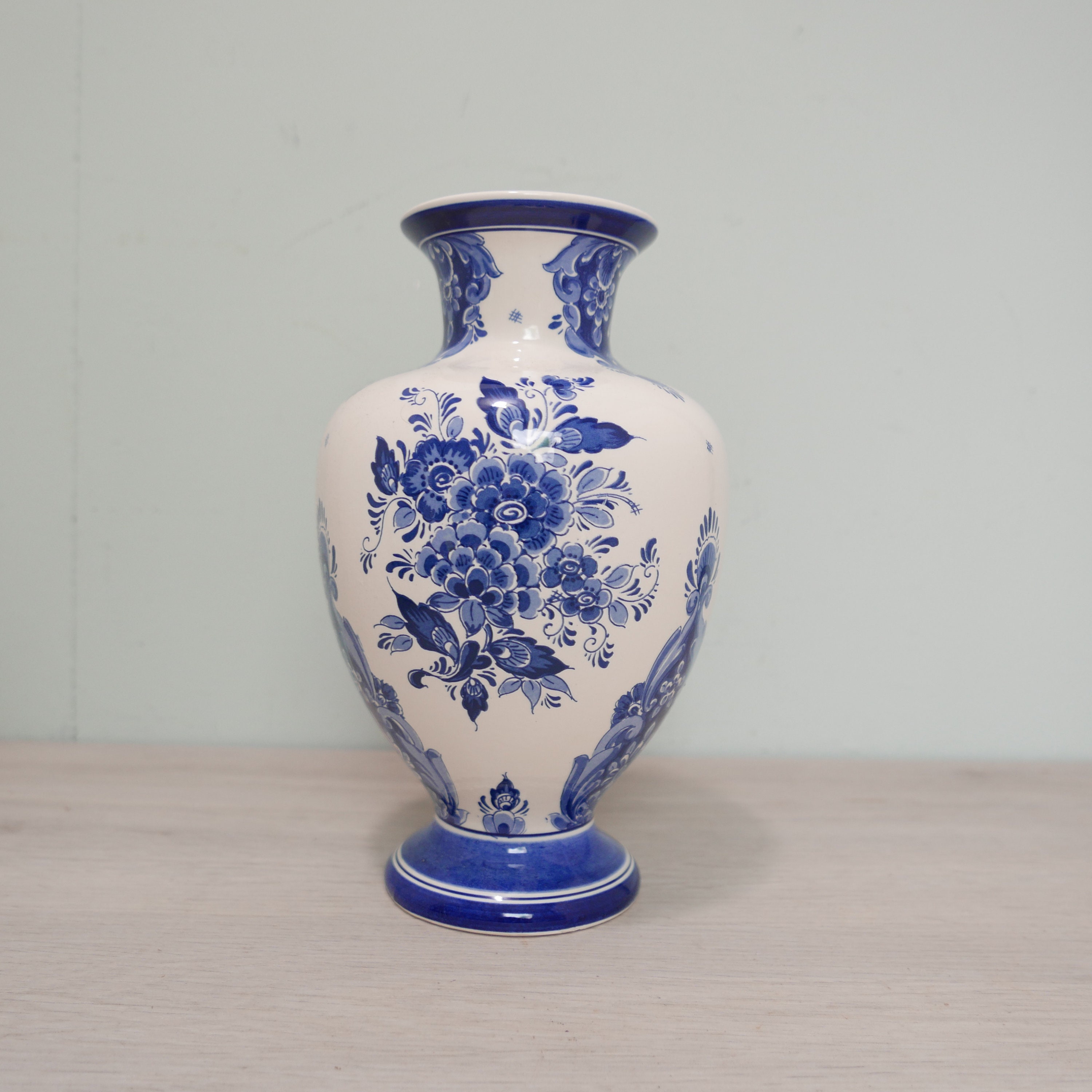 デルフト ブルー セラミック花瓶 - オランダ - 1980年代 - デルフト