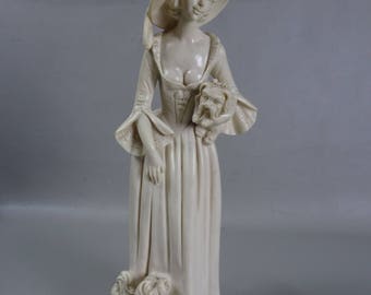 Santini resin sculpture - Woman with dogs - Italy - 1980s