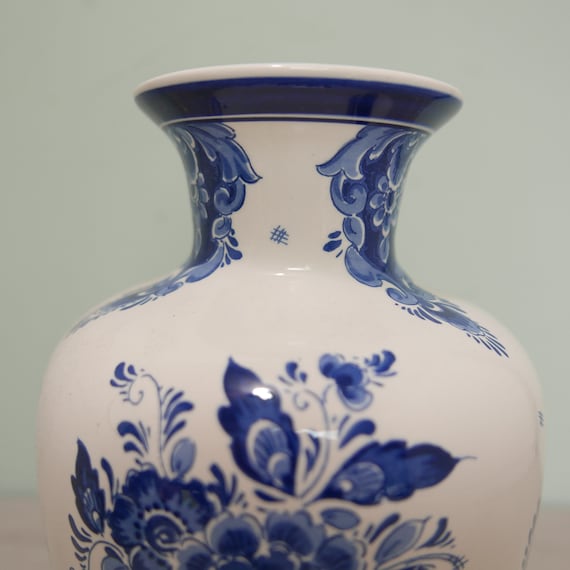 デルフト ブルー セラミック花瓶 - オランダ - 1980年代 - デルフト