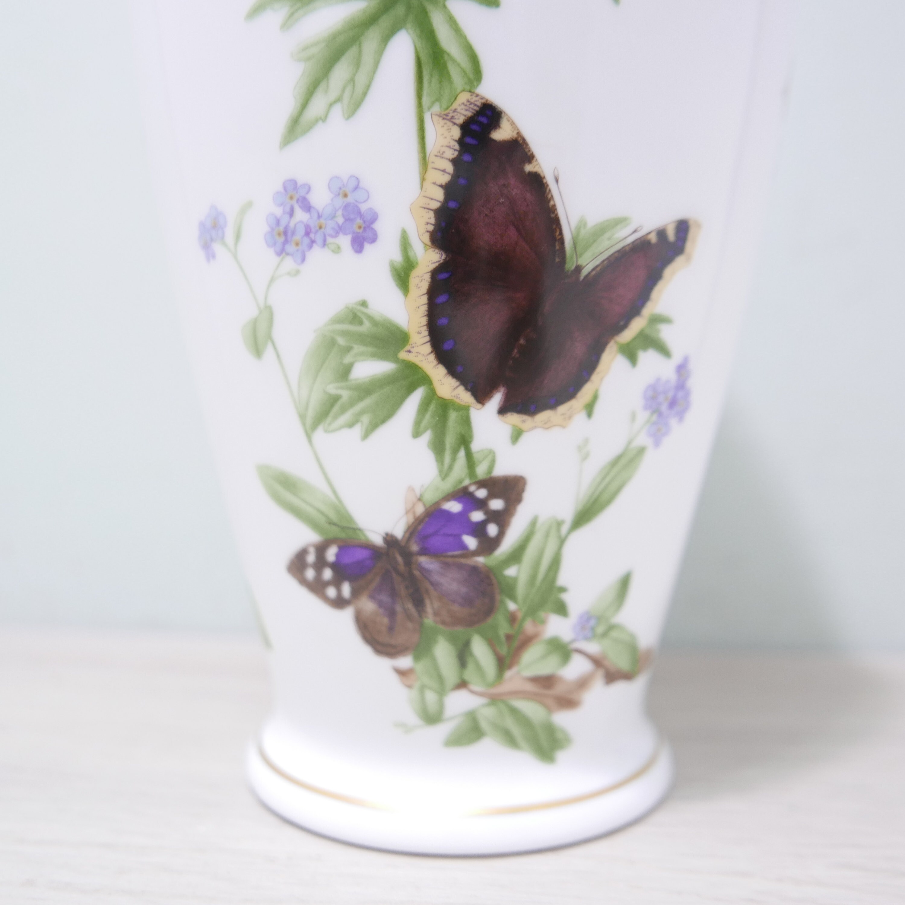 フランクリンポーセリン 花瓶 John Wilkinson 蝶 花柄 限定品 インテリア小物 フランクリンポーセリン 花瓶 John Wilkinson 蝶 花柄