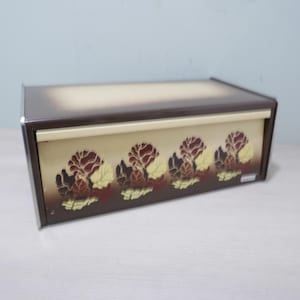 Brabantia bread box - Netherlands - vintage 1970s - brown metal
