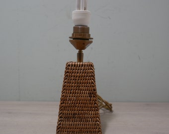 Vintage rattan lamp base - table lamp - table lamp - rattan - 1980s