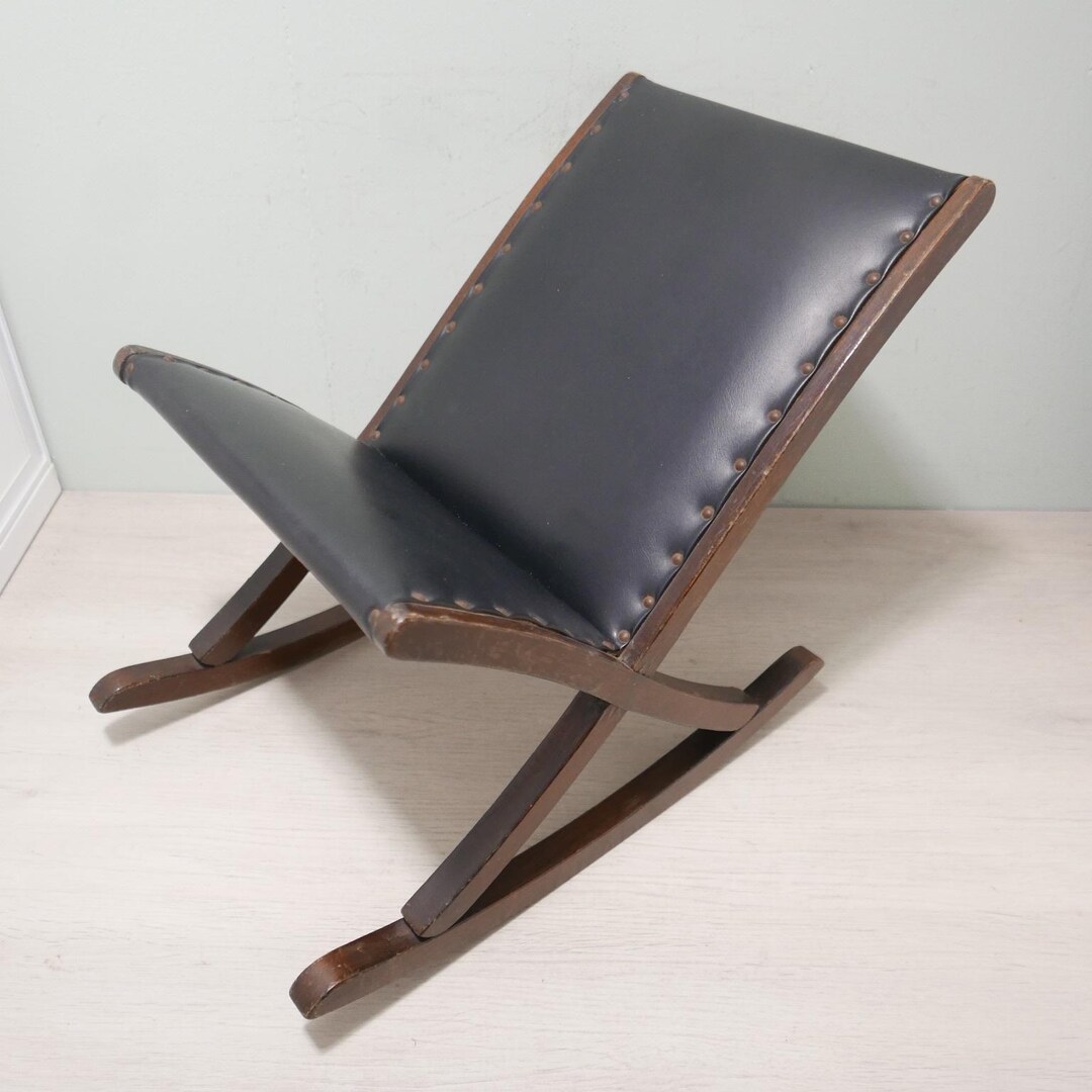Vintage Footstool - Rocking Footstool - 1950s/1960s - Wood and ...