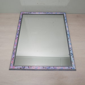 Vintage wooden mirror - 1980 - rectangular model