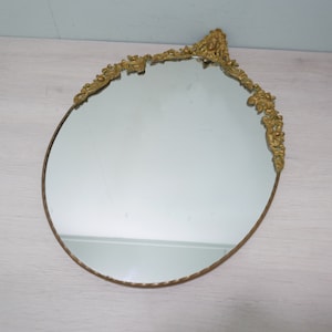 Mirror with bronze ornaments - antique from the early 1900s