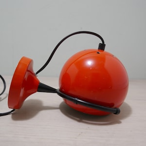 Space Age wall lamp - vintage - 1970s - orange metal