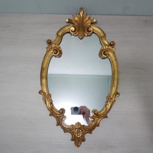 Vintage gilded mirror - 1970s - wood
