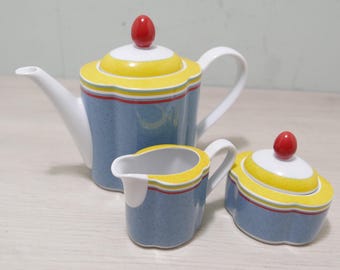 Villeroy & Boch - Gallo Design Switch - Coffee pot sugar bowl milk jug - 1990 - Germany