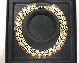 Monet - Gold plated necklace - triple 18 carat gold plated - vintage set in box