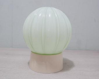 Thabur Holland - Art Deco green glass ceiling globe lamp - Netherlands - 1930s