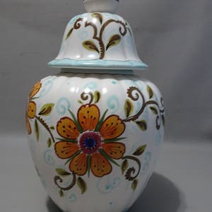 Plateel-Bäckerei Südholland – große Deckelvase – Gouda – 1970