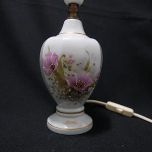 Vintage Limoges lamp base - France - 1980 - porcelain lamp