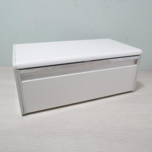 Brabantia bread box - Netherlands - vintage - 1980s - white metal