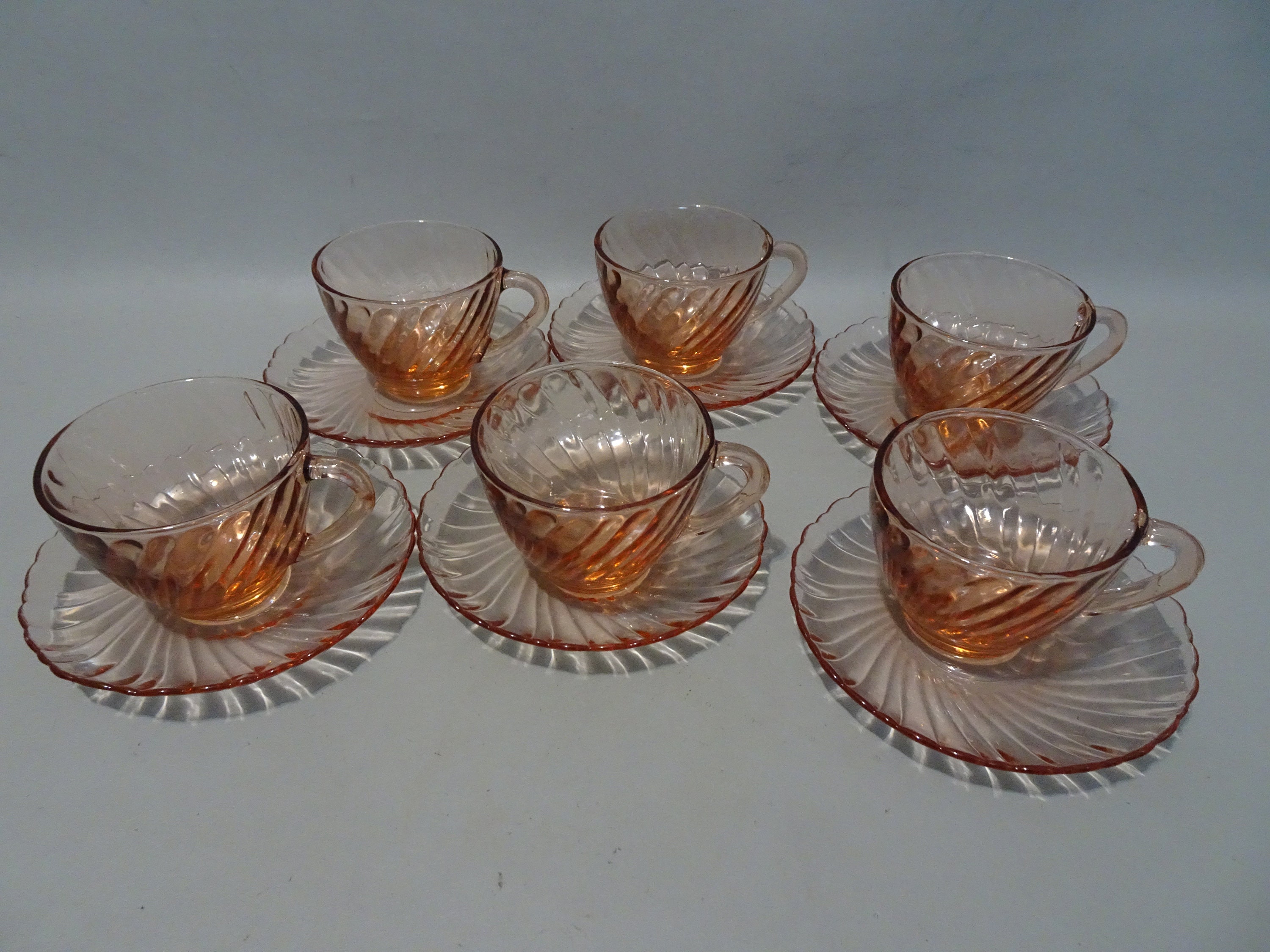 Service à Thé Vintage Années 50 Firna Indonesia - 6 Tasses Et Soucoupes