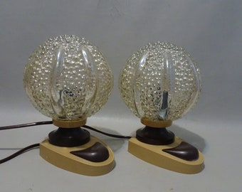 Set di 2 lampade da comodino identiche - vintage anni '60
