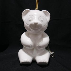 Vintage ölbordslampa - vit keramik - Nederländerna - 1980 - skrivbordslampa