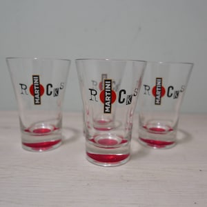 MARTINI drinking glasses set of 4 - vintage glass - 1990s