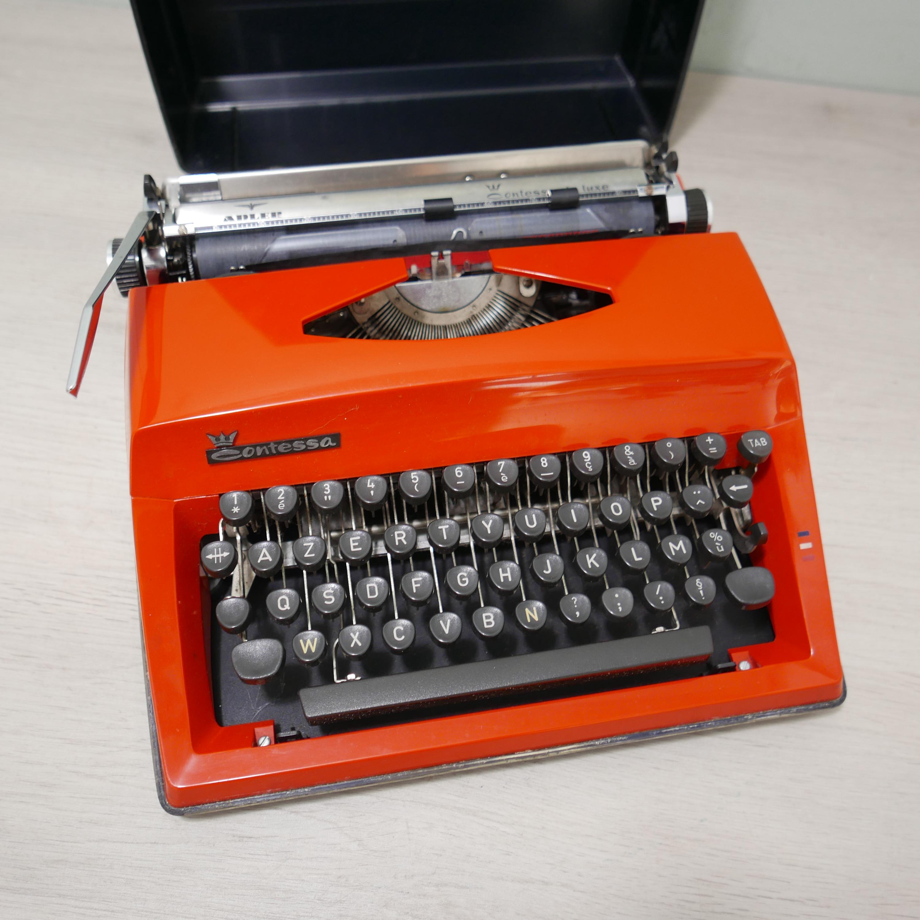 Vintage Typewriter - Adler - Contessa De Luxe - 1970s - in