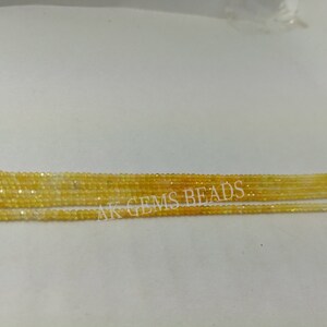 Micro Yellow Opal Shaded Faceted Rondelle Gemstone Beads Strand ...