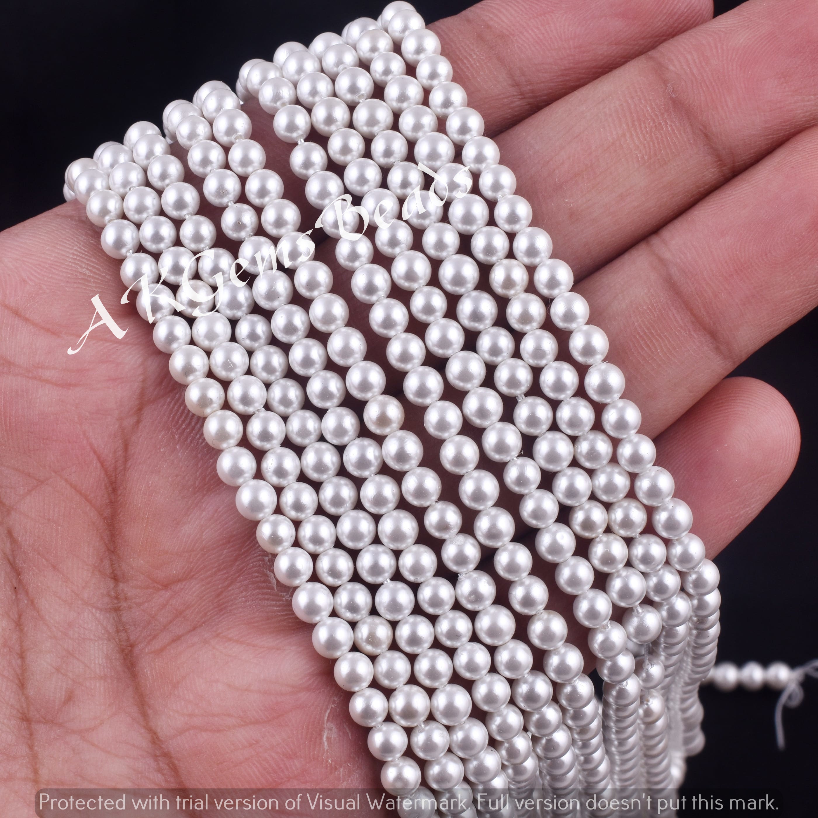 Perle Naturali A Forma Di Patata, 8-9 Mm, Bianche D'acqua Dolce - Foto 3