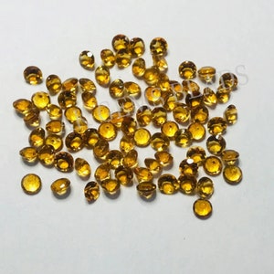 Natürlicher 5mm Citrin Facettiert Rund Kalibrierung Größe Schliff Edelstein, Orange Citrin Rund Schmuck Machen Lose Edelstein Wholesale Factory Preis