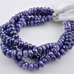 Mystic Blue Silverite Coated Moonstone Faceted Stone Beads - Etsy