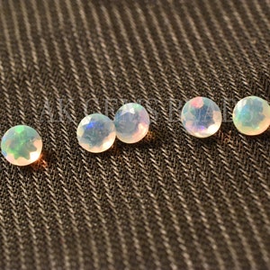 Natural Ethiopian Opal Stone Faceted Round Cut Gemstone-AK Gems Beads