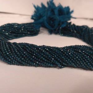 10 pasm Micro London Blue Topaz Faceted Rondelle Gemstone Beads Strand, 2-2,5 mm Naturalne London Blue Topaz Gemstone Necklace Jewelry Beads