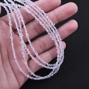 1 Strands AAA White Herkimer Diamond Quartz Nuggets Necklace Beads Strand, Natural Herkimer Diamond Nuggets Jewelry Making Gemstone Beads