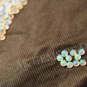 Natural Ethiopian Opal Stone Faceted Round Cut Gemstone-AK Gems Beads