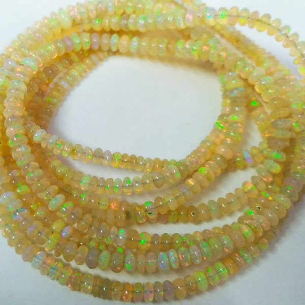 AAA Ethiopian welo Opal plain Rondelle Beads | rondelle Opal bead | smooth opal bead | fire opal | opals | welo opal beads | opal necklace