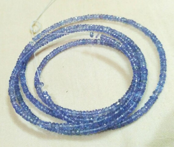 5 Strands Natural Tundru Saphire Rondelle Faceted Gemstone Beads 13 Inch Strand 3mm