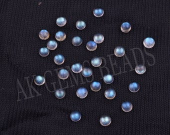 3mm Natural Labradorite Smooth Round Calibrated Cabochon, Gray Labradorite Plain Jewelry Making Gemstone Loose Cabochon Wholesale Price