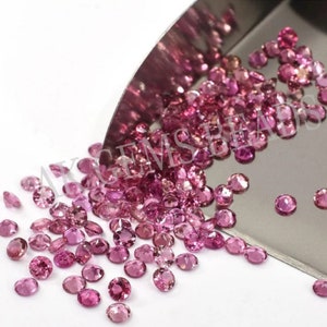 Natural 3mm Pink Tourmaline Faceted Round Cut Wholesale Loose Gemstone, Pink Tourmaline Round Cut Jewelry Making Gemstone Wholesale Price