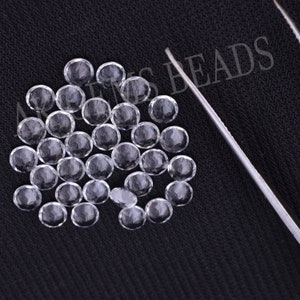 Natural 4mm White Crystal Quartz Faceted Round Calibrated Gemstone, Crystal Quartz Round Jewelry Making Cut Gemstone Wholesale Factory Price